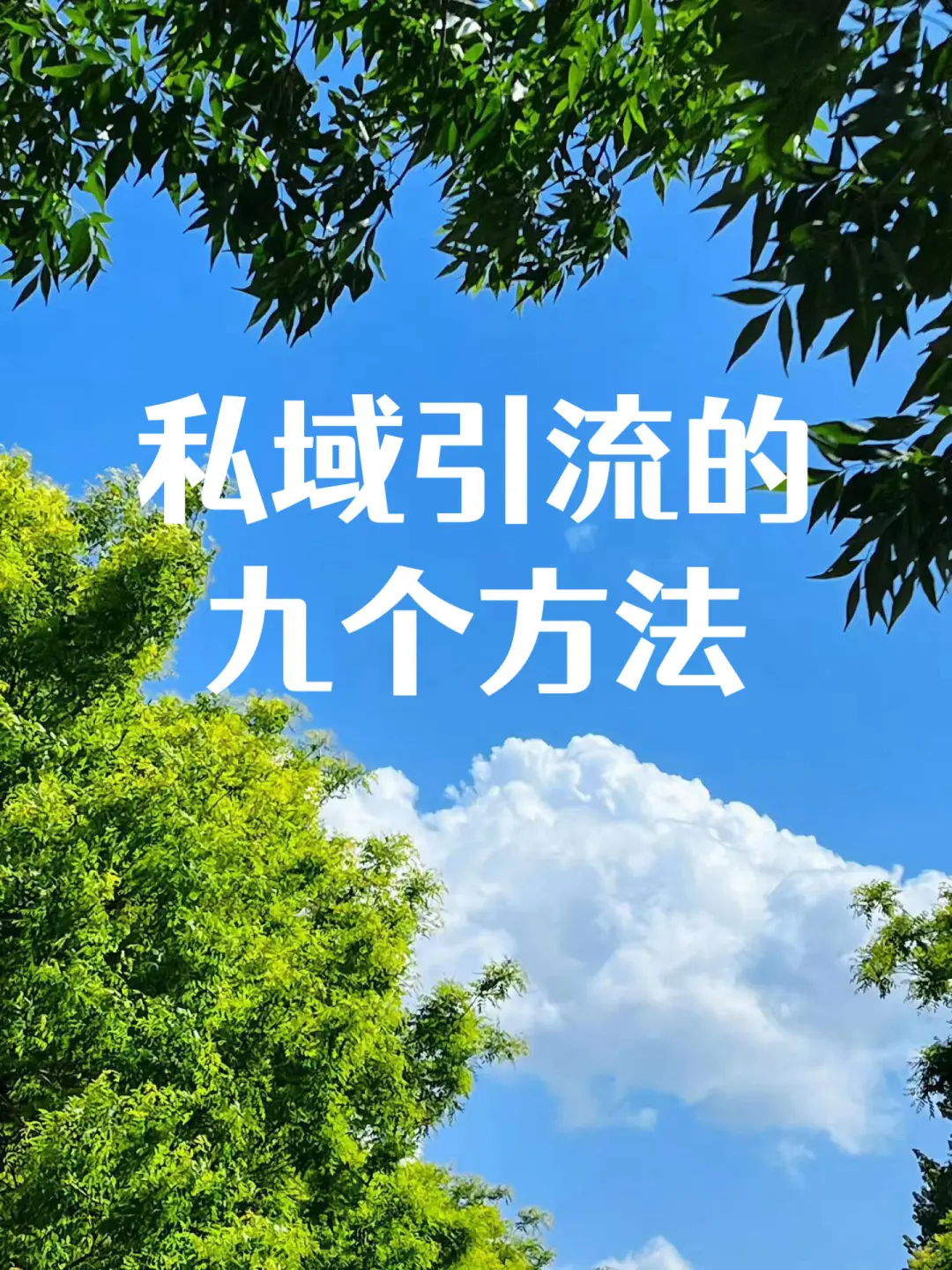 私域引流的9个方法