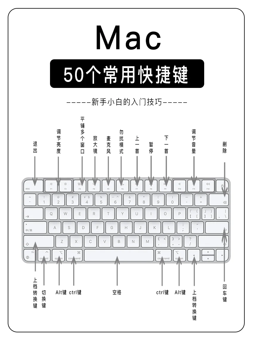 干货-Mac常用快捷键整理｜小白2分钟学会！