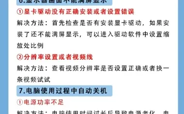 电脑7大故障维修指南