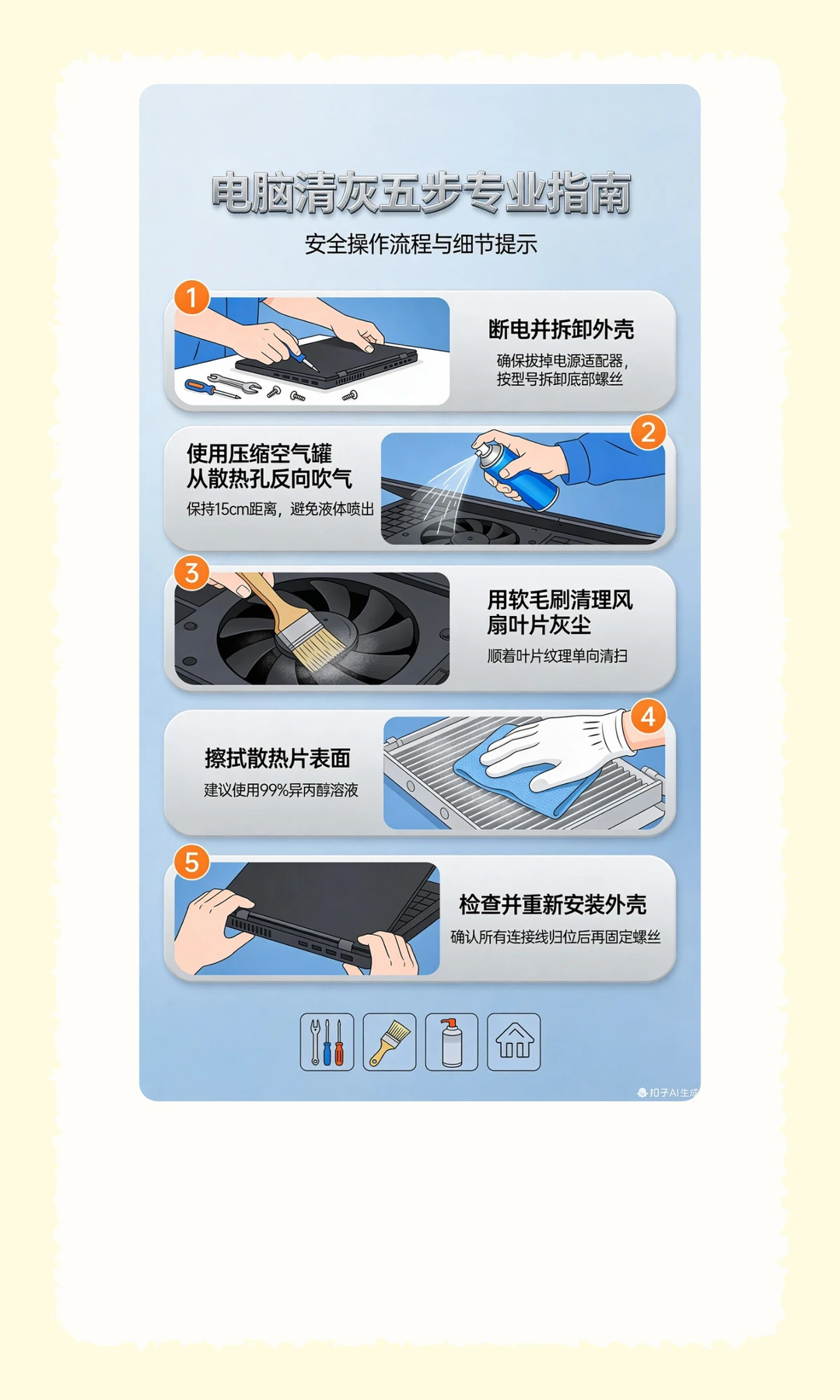 笔记本电脑清灰问题注意事项⚠️