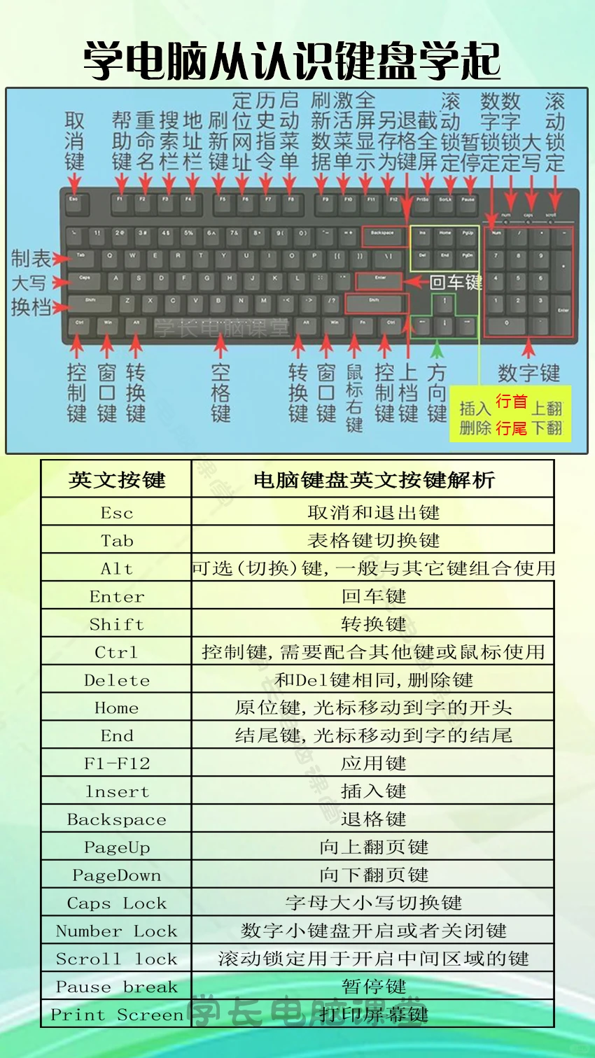 学会电脑从认识键盘学起 电脑键盘解析