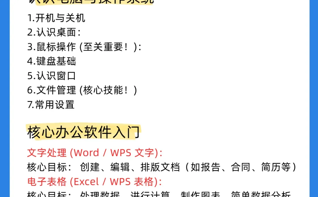 苏州电脑办公学习，电脑办公学习内容🧐
