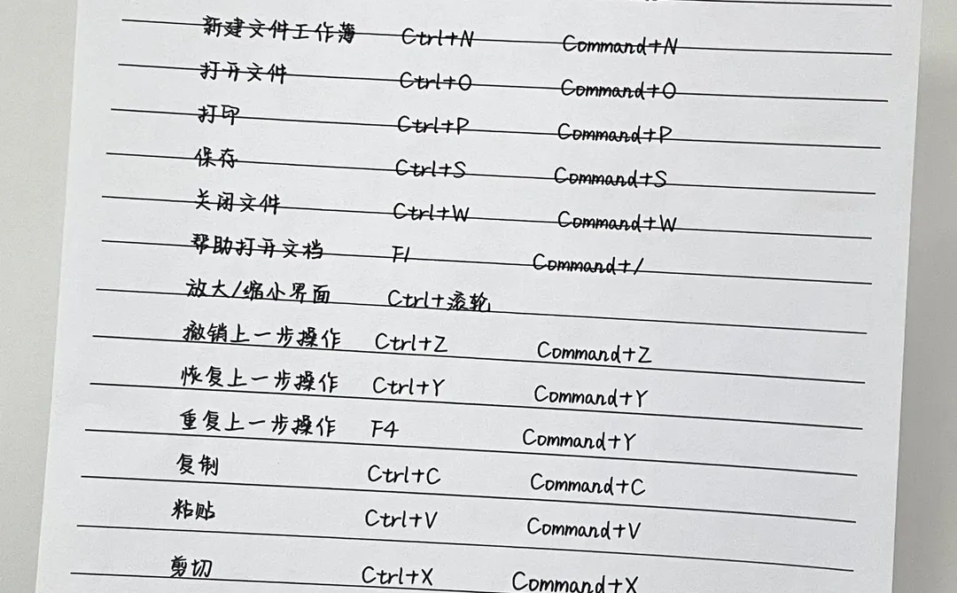 终于有人把Excel快捷键一次性说清楚了