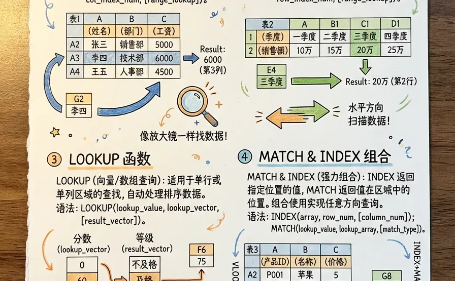 Excel函数学习笔记，综合整理！