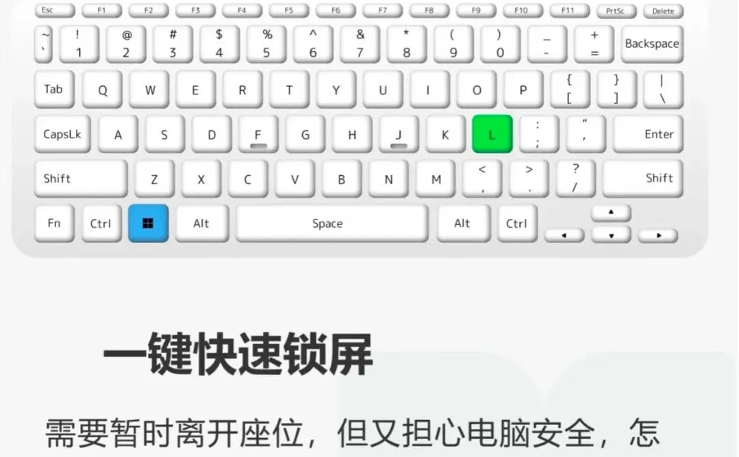 电脑快速锁屏键