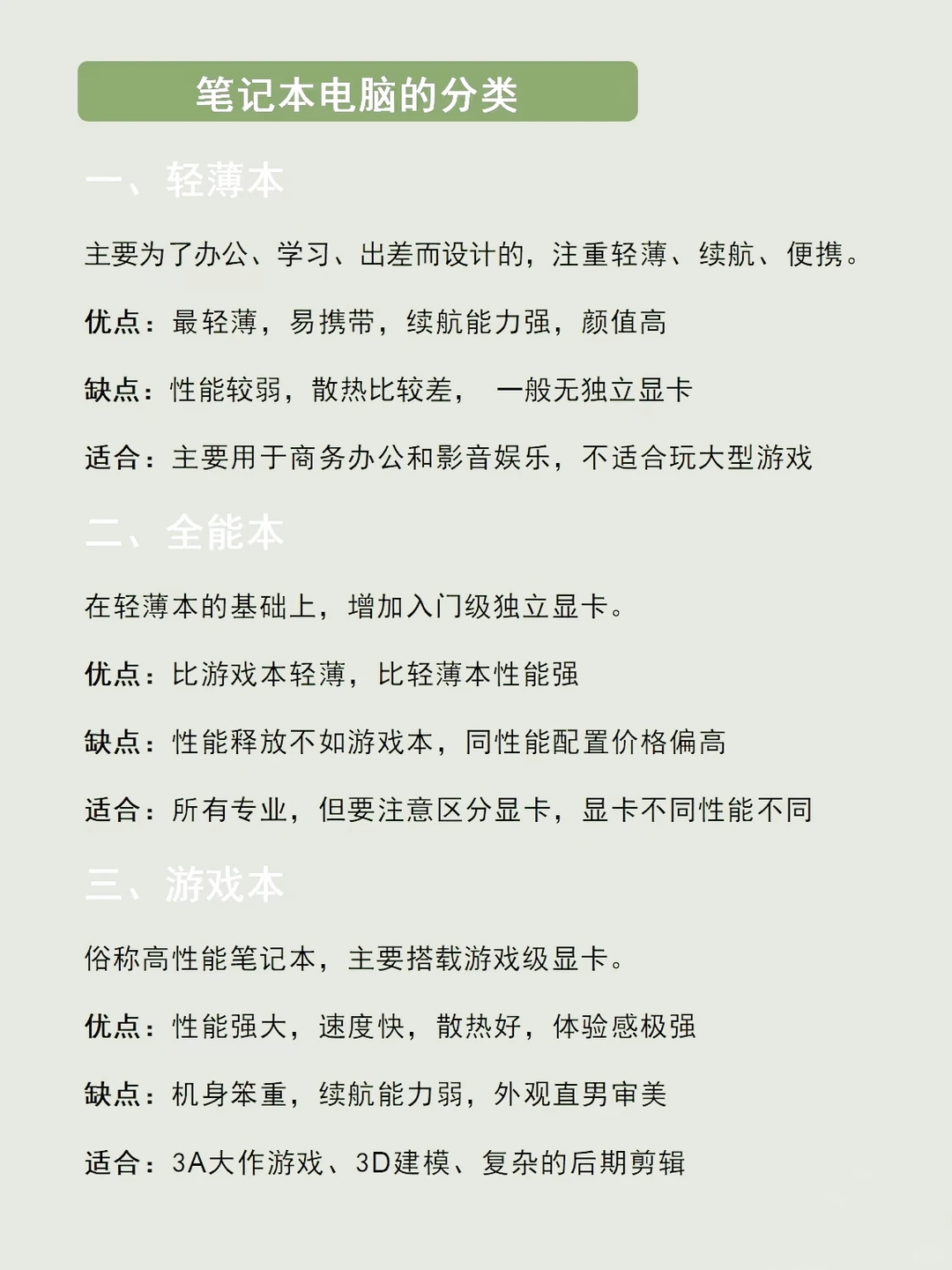 电脑选购指南来了❗️❗️