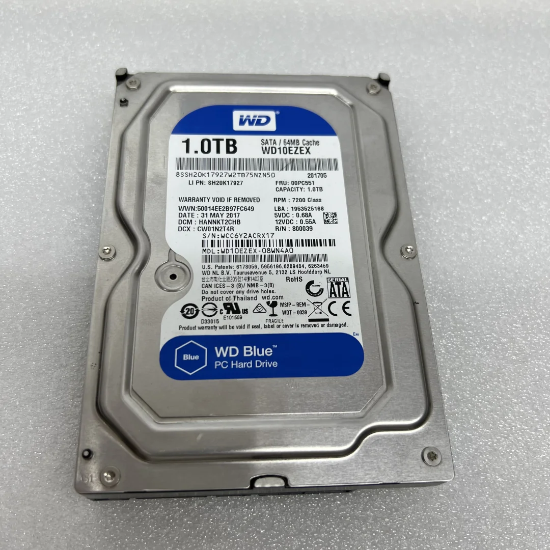 一手拆机 西数蓝盘1T机械硬盘 测试没问题