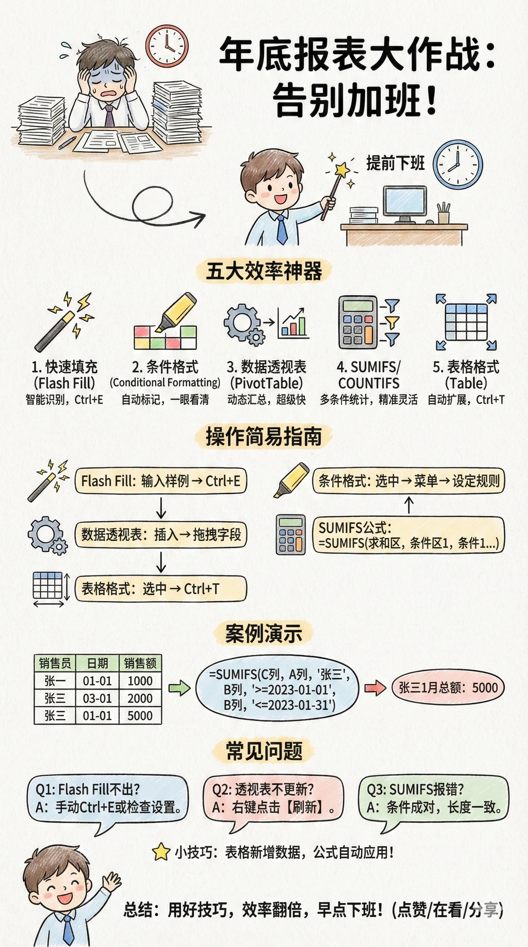 这几个Excel技巧让你提前下班