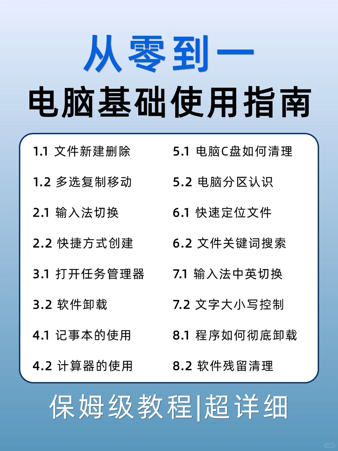🔴小白必看！8大电脑基础知识1分钟get√