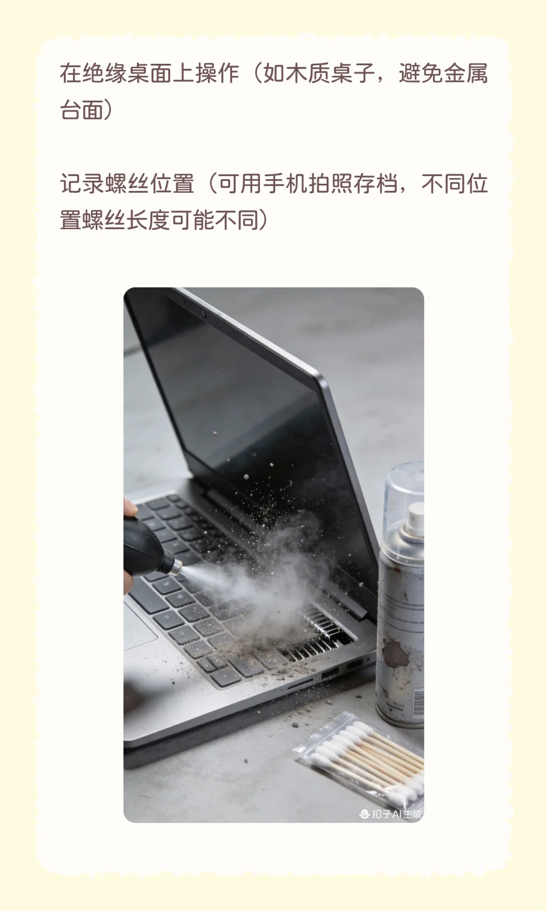 笔记本电脑清灰问题注意事项⚠️