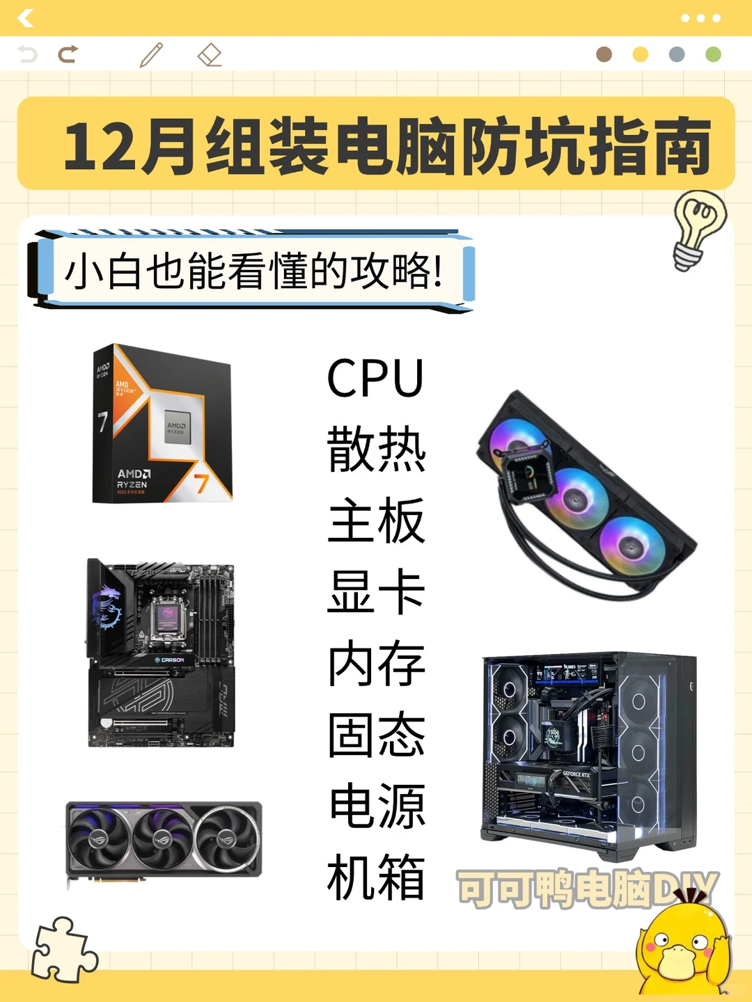 组装电脑主机8大件，一次讲清楚怎么选！