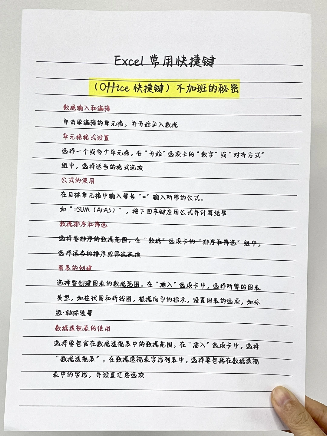 终于有人把Excel快捷键一次性说清楚了