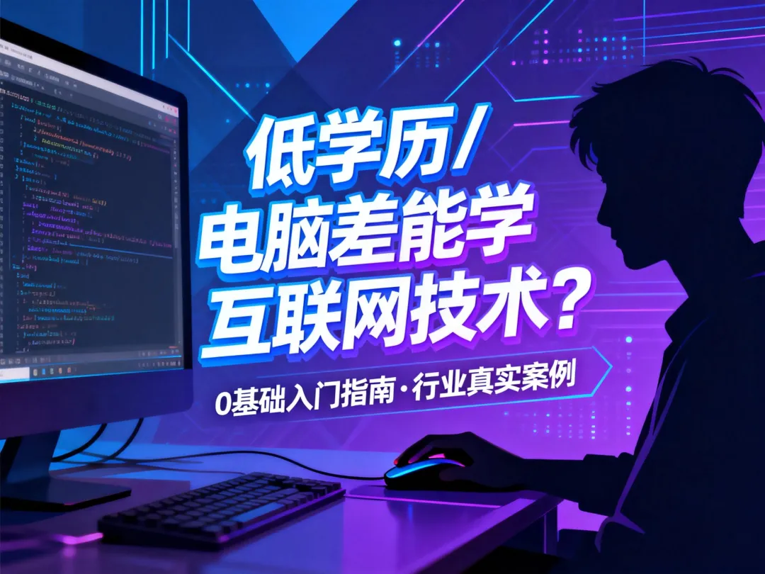 低学历能不能学互联网技术?电脑技术不好能入行吗?