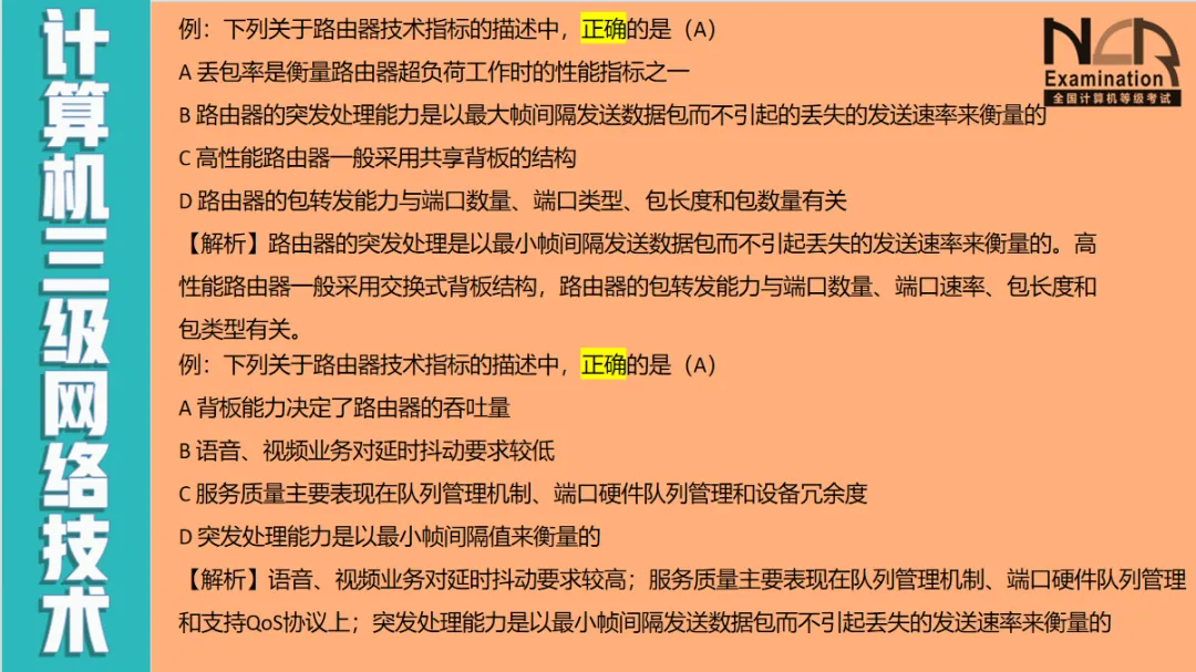 09-计算机三级网络技术-路由器相关知识点与习题