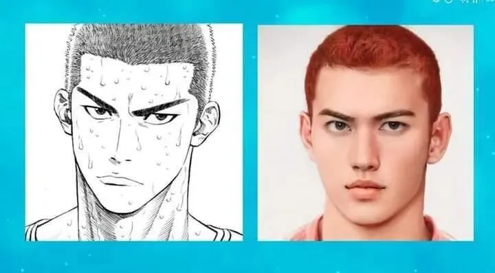 晴子甜美、樱木帅气!大神用电脑技术合成《灌篮高手》真人形象