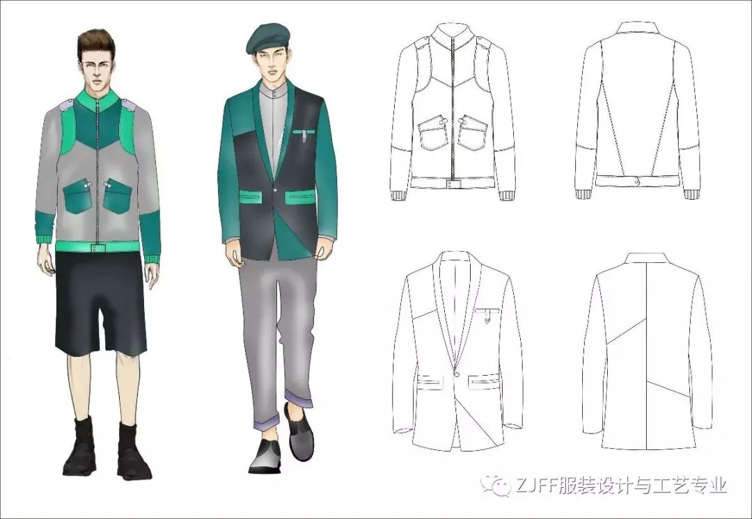 《男装设计》与《电脑绘图技术》 优秀作业展示!