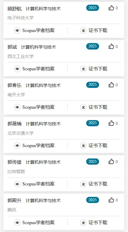 2025计算机科学与技术学科,全国“高被引学者”名单公布!