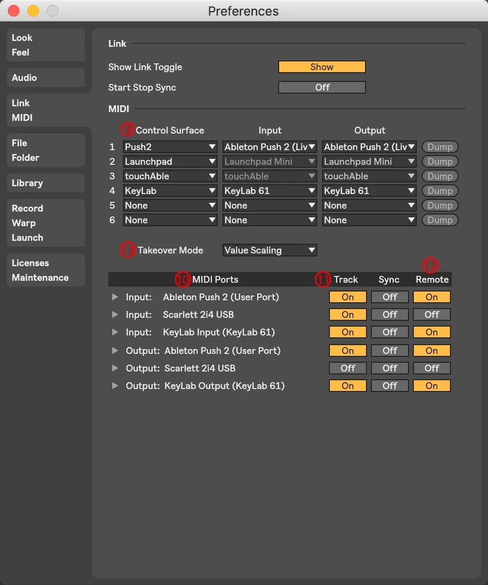 编曲人必须掌握的电脑知识之:偏好设置(Ableton)