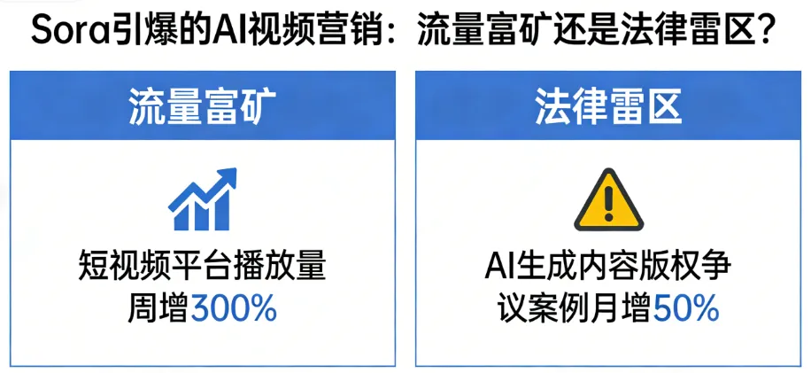 Sora引爆的AI视频营销,是流量富矿还是法律雷区?