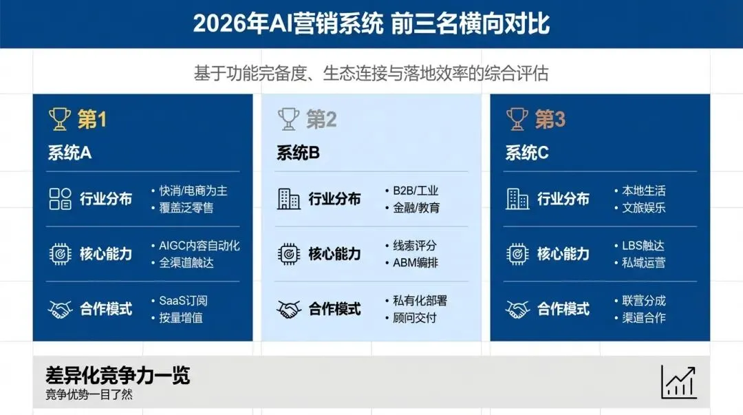 2026年AI营销系统选型指南:解读核心能力与TOP 3榜单