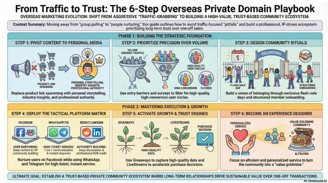 2026海外私域营销:从流量收割到信任资产的战略转型(六步指南)