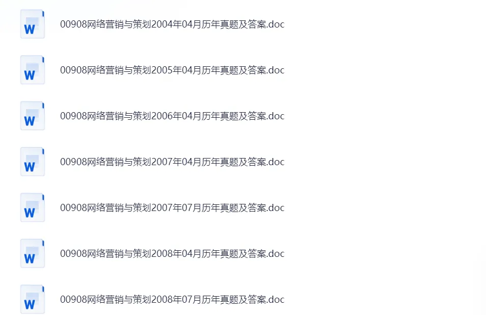 自考本科《00908网络营销与策划》真题资料+答案解析含2025