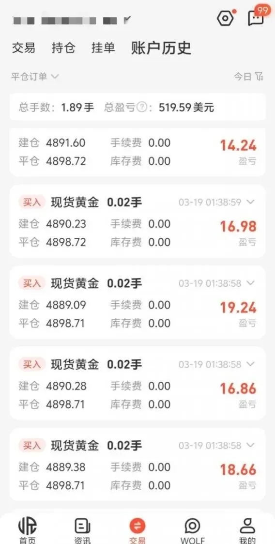 逆市场盈利三千多,满意的一天