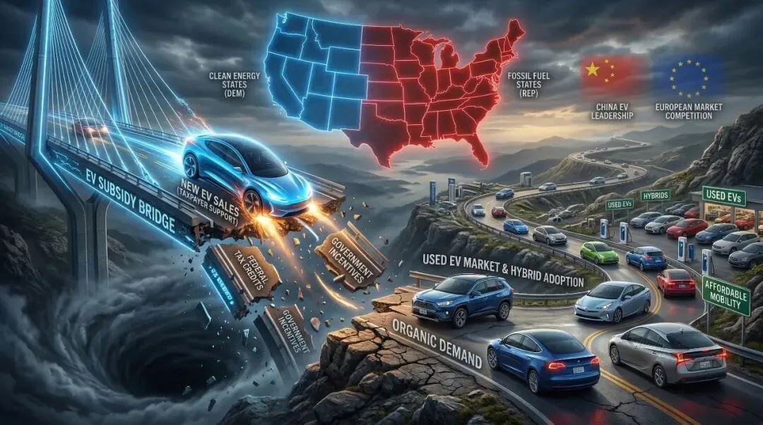 补贴断崖与市场重构:2026年1月美国电动汽车零售崩塌的结构性分析与深层危机