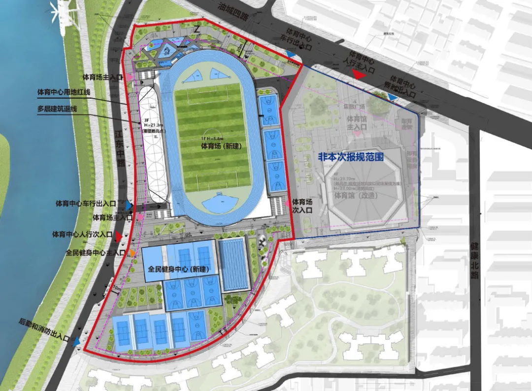 滨江首府旧营销中心已拆除,体育场火热建设中,茂名体育中心将大变身!