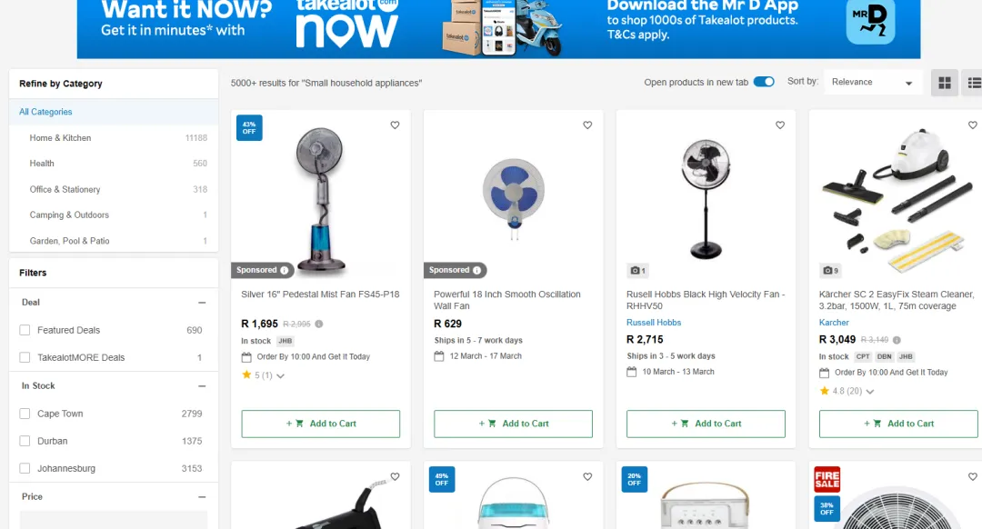 又一个蓝海市场,Takealot平台,一家店铺七天138076兰特,折合人民币62134.2元,利润超100%!