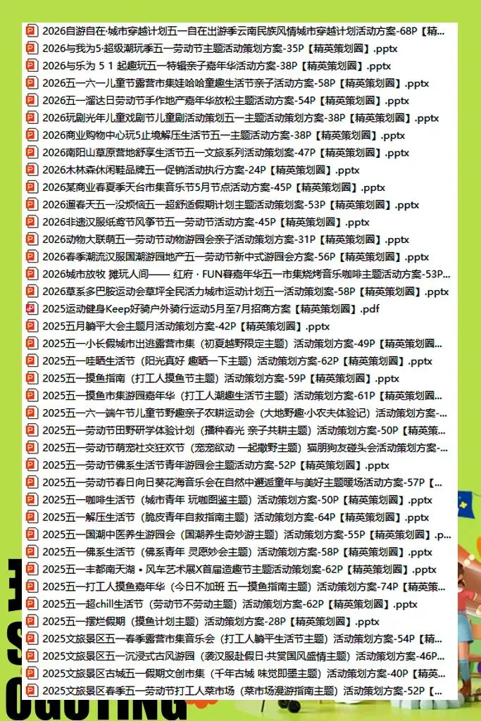 370份2026最新版五一/五月系列营销活动方案专题资料合集(可下载完整版)
