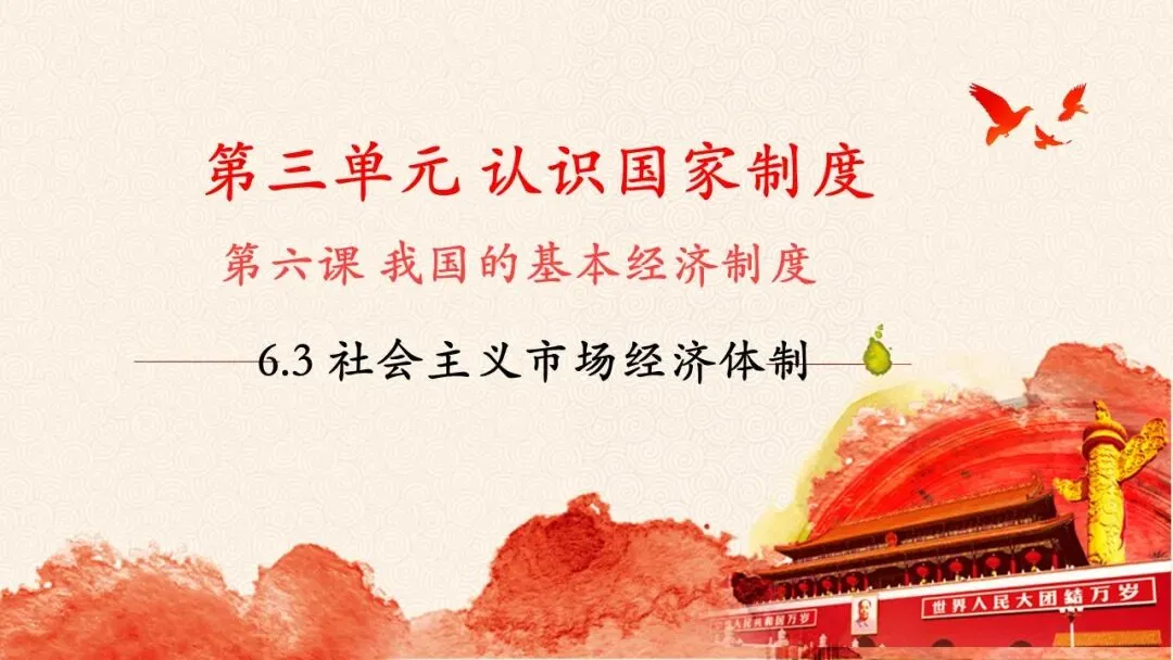 【2026春】八下6.3《社会主义市场经济体制》(PPT+教案+视频素材)