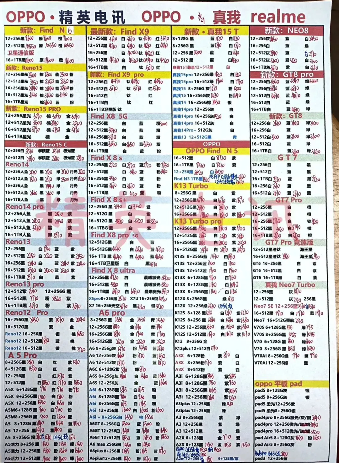 安卓全系列正品市场批发价3.21