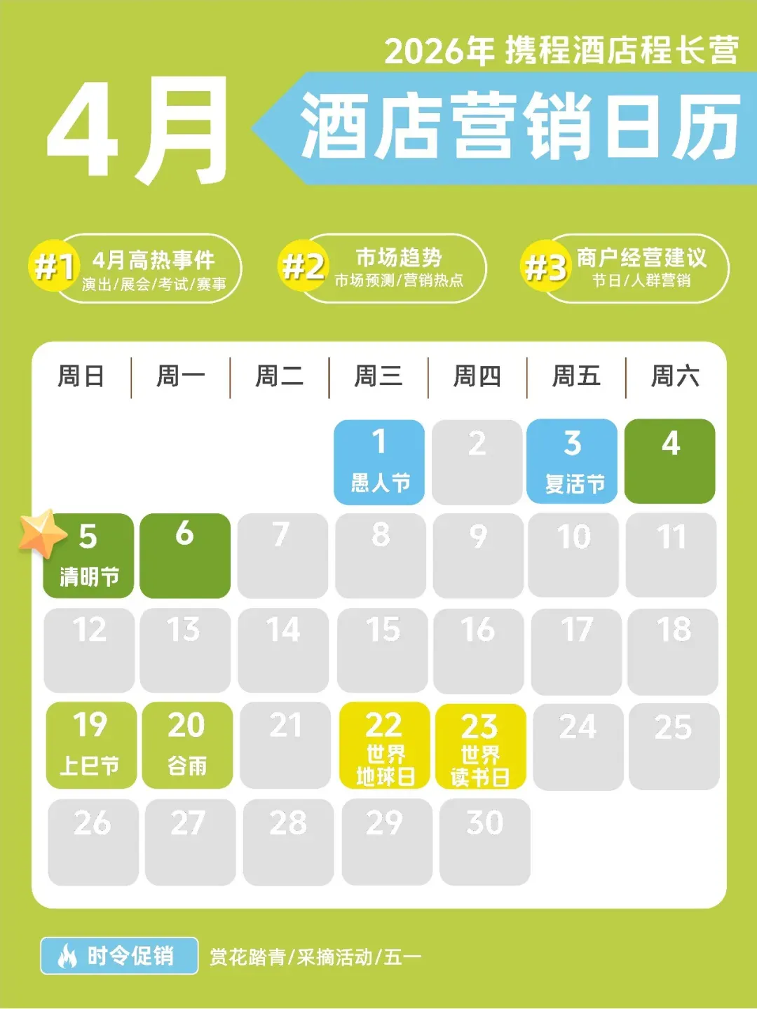 酒店4月营销日历 | 5大机会别错过