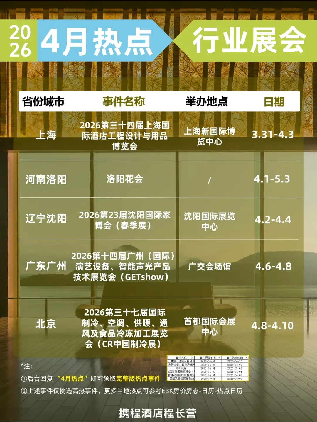 酒店4月营销日历 | 5大机会别错过