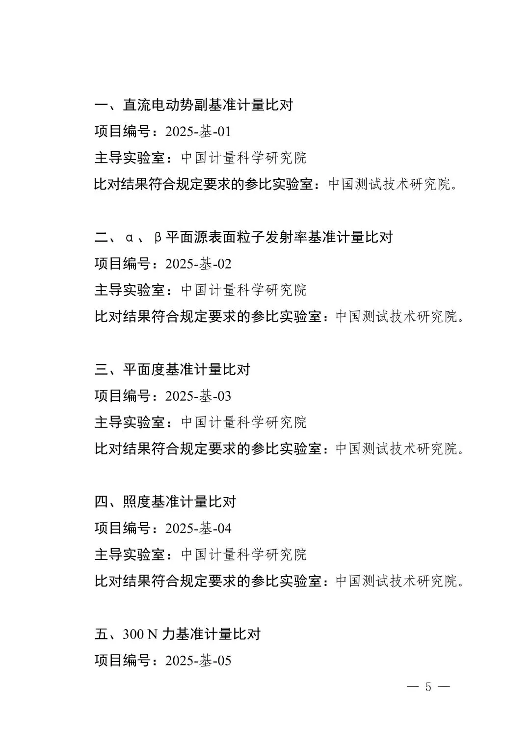 关注!市场监管总局关于25项国家计量比对结果的通告