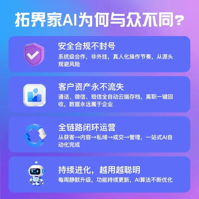 获客别再硬磕截流,拓界家AI 手机帮你安全拓客!
