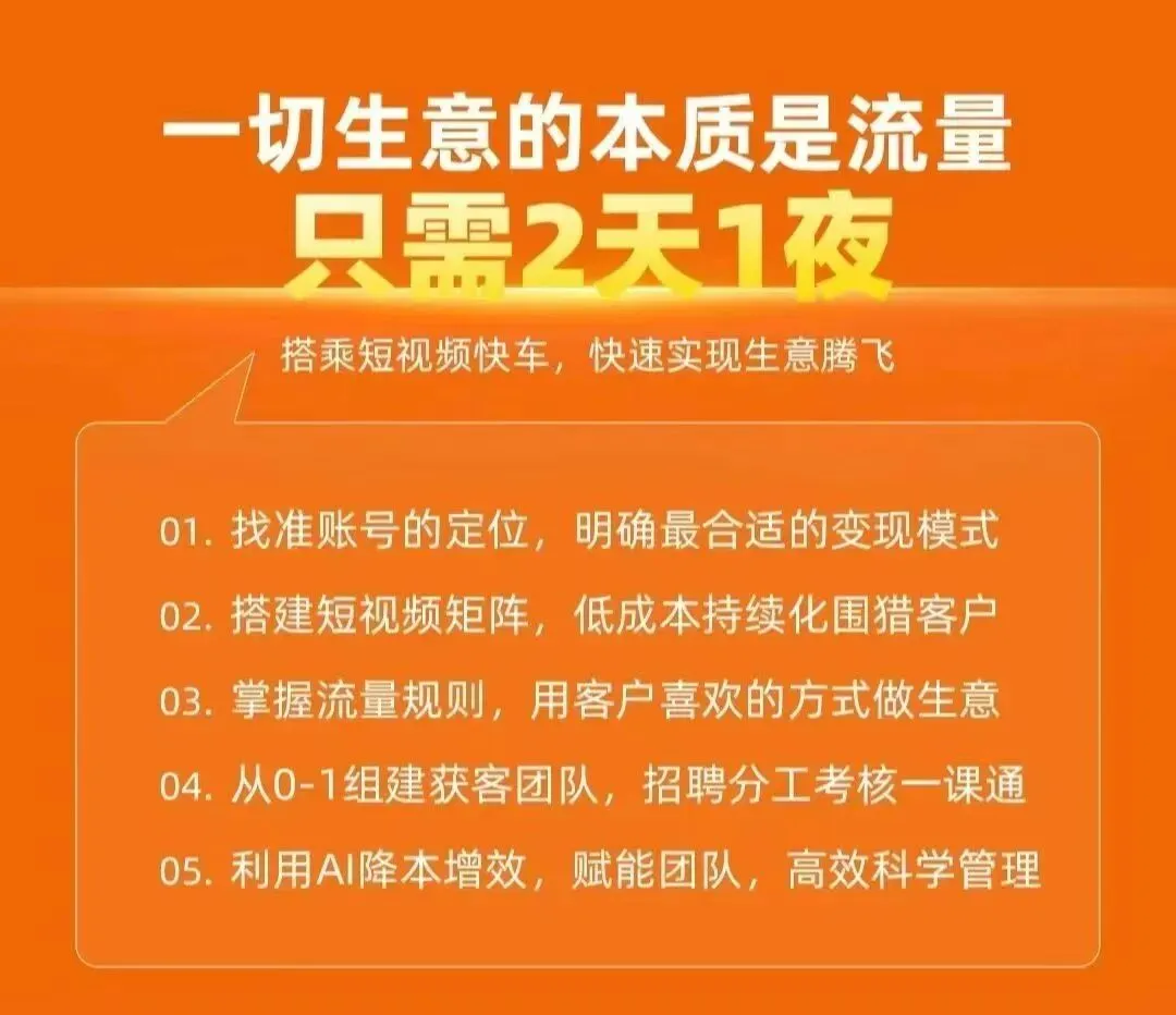 2026年4月飞橙教育短视频营销Ai获客《新媒体标杆战略班》上课安排