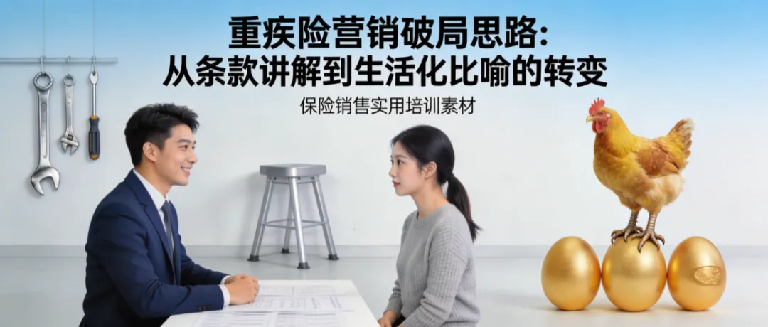 重疾险营销破局思路:从条款讲解到生活化比喻的转变