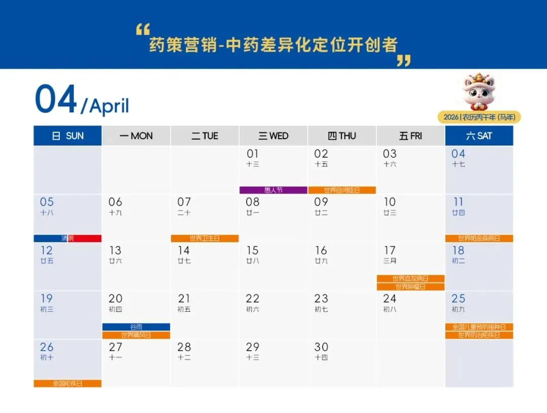医药人自己的营销热点日历来喽!(含链接)