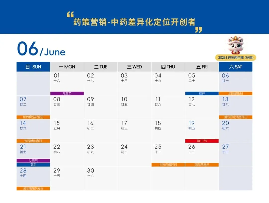 医药人自己的营销热点日历来喽!(含链接)