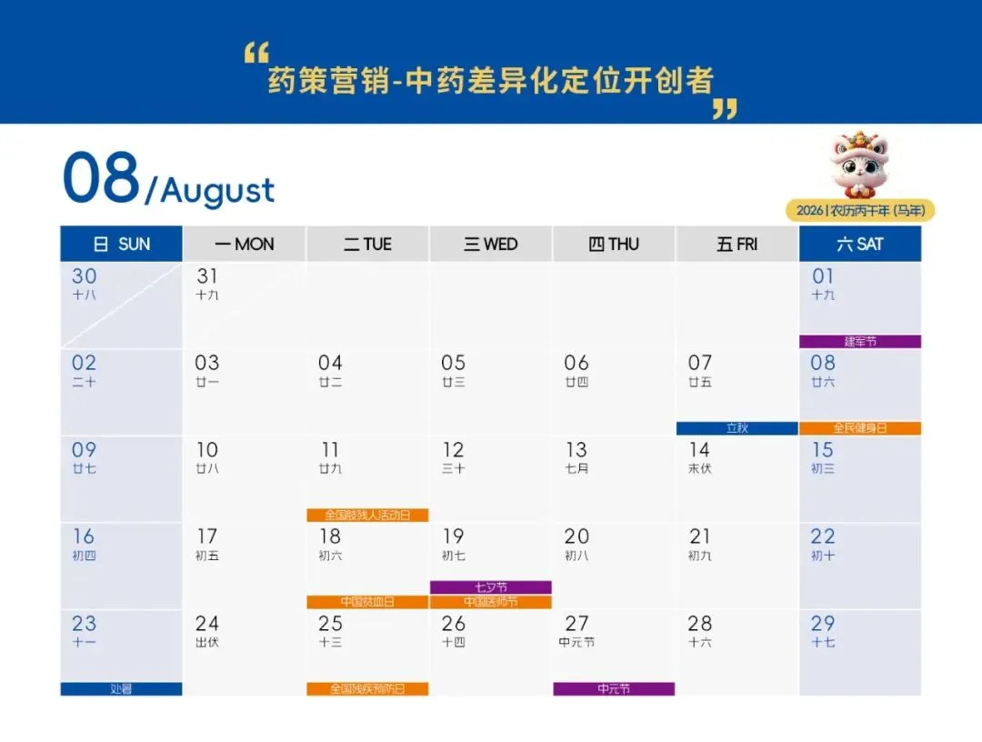 医药人自己的营销热点日历来喽!(含链接)