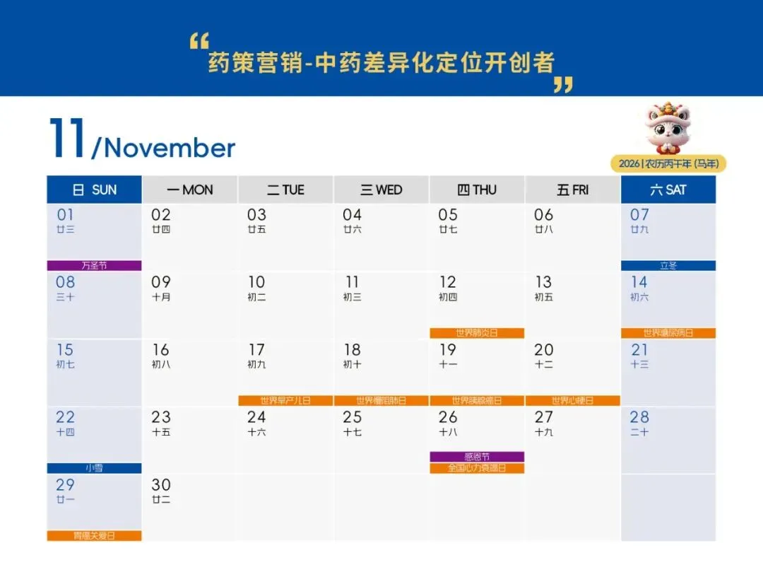 医药人自己的营销热点日历来喽!(含链接)