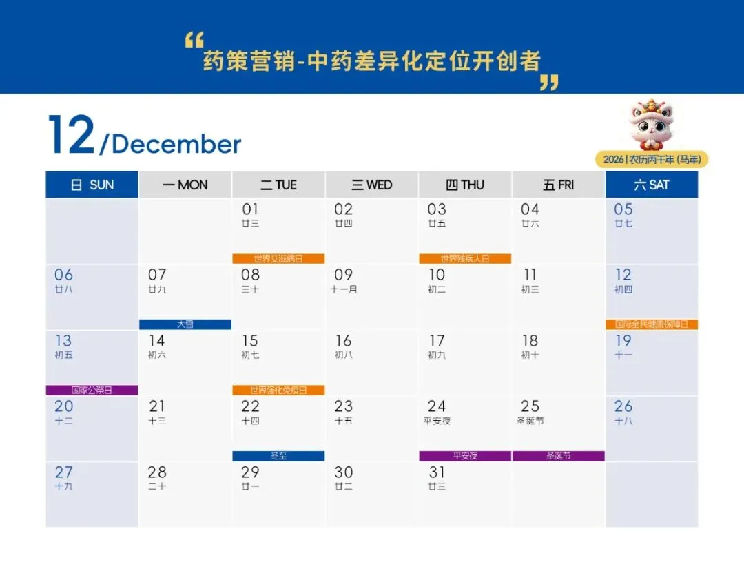医药人自己的营销热点日历来喽!(含链接)