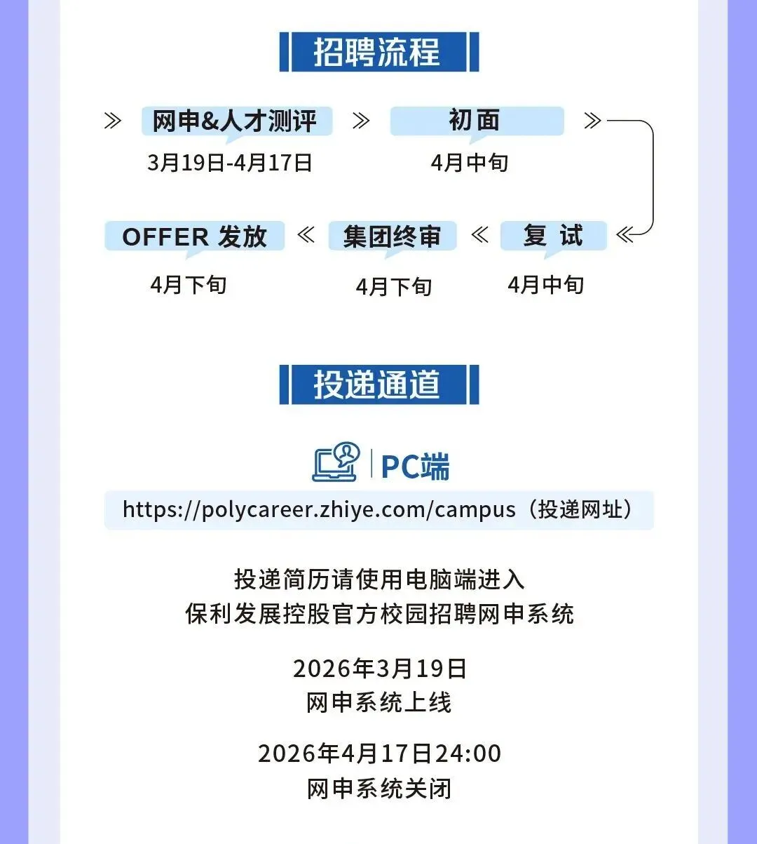 报名中!保利集团2026年校招(人力、营销、财务等岗位)