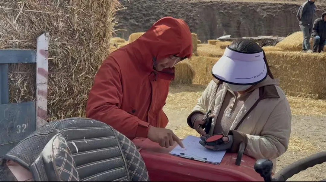 洛隆县营销服务部举办“2026年度防灾保畜牧草发放仪式”