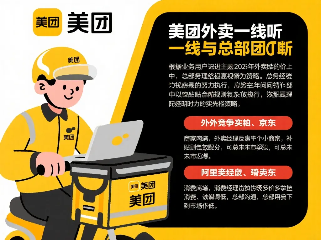 美团外卖市场份额恶化:一线与总部策略脱节导火索分析
