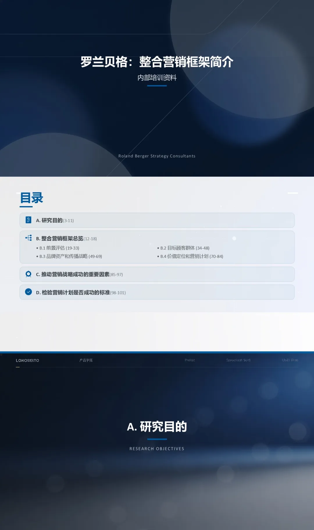 罗兰贝格100页整合营销框架培训