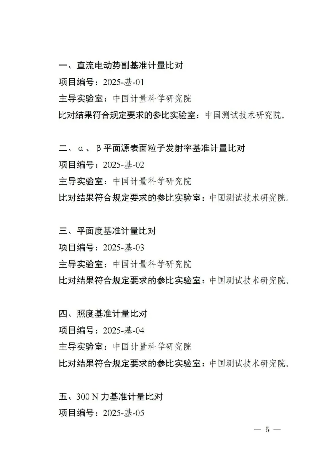 市场监管总局关于25项国家计量比对结果的通告