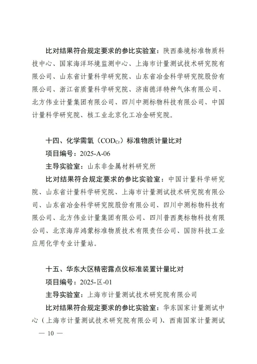 市场监管总局关于25项国家计量比对结果的通告